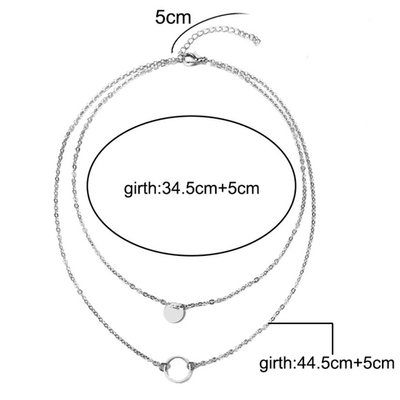 ❤️ 3/$30 Dainty Layered Coin Ring Necklace - Picture 6 of 8